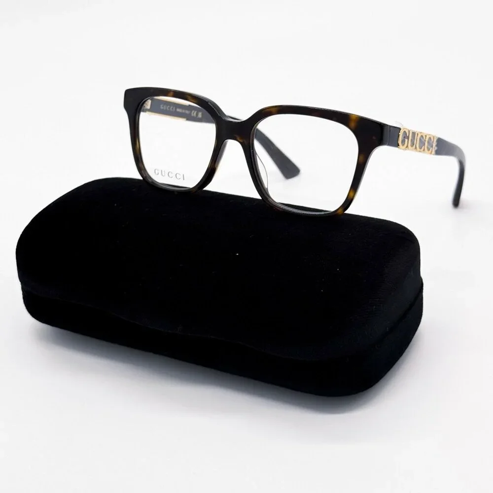 NEW GUCCI GG1192O 002 EYEGLASSES WOMEN HAVANA EYEWEAR